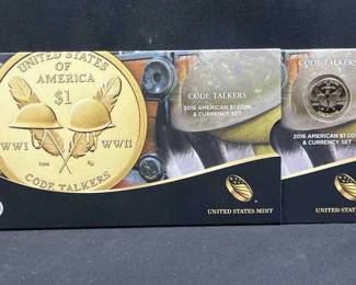 2015 Native Code Talkers $1 Coin & Currency Set