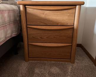 3 drawer wood nightstand 