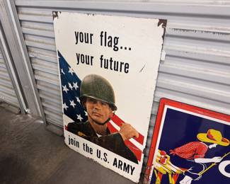 Army double sided original! Used to hang in the Troy, AL Post Office