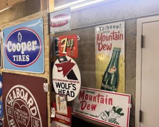 Mtn Dew Repops, mix of original and REPOP flange signs