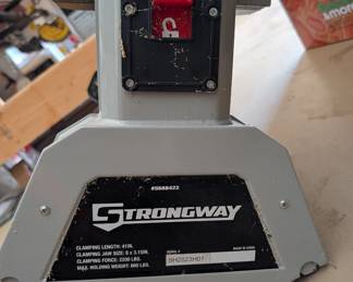 T16 - $100. Strongway Clamping Sawhorse, Portable Workstation. 
