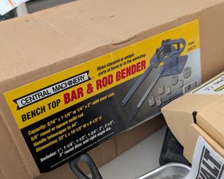 T18 - $40. Central Machinery Bench Top Bar & Rod Bender. Model 38474.