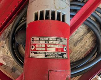 T50 - $75. Milwaukee Magnum Hammer Drill. Model #5370-1. In metal case. Tested & Works. 
