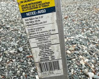 T35 - $40. Commercial Duty Work Platform. Model WP-20-06. Measures 40" long x 21" tall. 