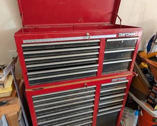 T23 - $300. Vintage Craftsman Rolling Tool Box.  Measures 40.5" wide x 18" deep x 5' tall.Models 65169 & 65159. 