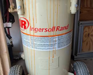 T71 - $400. Ingersoll Rand. 20 gallon Air compressor. Model P1.5IU. Runs great - appears to have some rust inside that needs to be dealt with. 