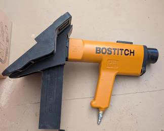 T21 - $175. Bostitch Model Miii Hardwood Flooring Stapler with BucketBoss Bag. 