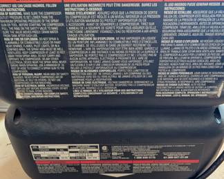T43 - $100. Porter Cable Air Compressor. Model CMB15. 1.5 gallon.