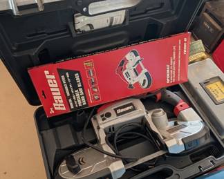 T38 - $50. Bauer 5" deep cut band saw. Model # 1678e-b. 