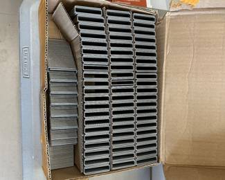 T97 - $70. Almost full box of Bostitch Floor Staples. 2" leg length. 1/2" crown. 