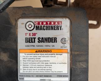 T14 - $25. Central Machinery 1" x 30" Belt Sander. 