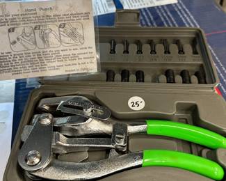T121 - $25. Hand Punch for thin sheet steel, aluminum & brass. 