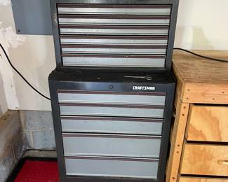 T129 - $200. Craftsman Tool Chest. All drawers slide. Measures 26.5" wide x 18" deep x 52.5" tall. 
