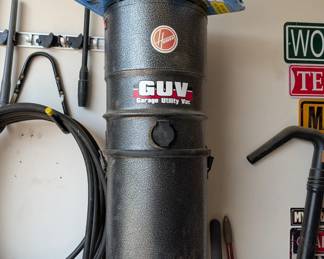 T74 - $150. Hoover GUV Garage Utility Vac with attachments that aren't photographed. 