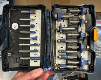 T118 - $15. Ryobi Router Bit Set. 