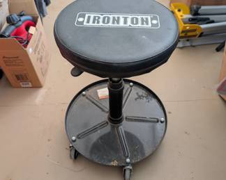 T22 - $15. Ironton Rolling Shop Stool. 