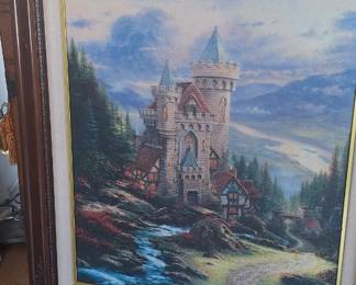 Thomas Kinkade large "Guardian Castle"  x 30 x 24 Canvas 