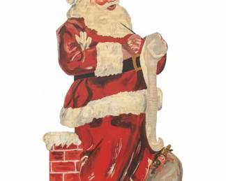 Vintage 6' Plywood Santa Display