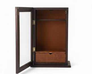 Vintage Wooden Jewelry Display Cabinet
