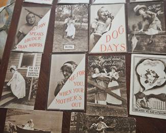 old postcard advertisements