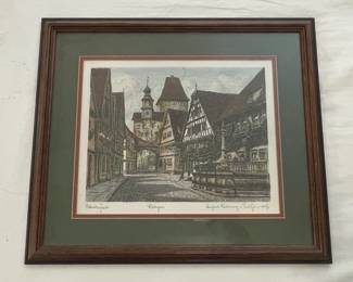 Original Etching "Röderszene" by Robert Winter