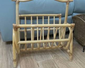 Vintage Bamboo Magazine Rack