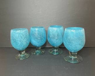 Blown Glass Cordial Glasses