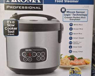 Aroma Professional 4-Quart Rice Cooker, Slow Cooker, Food Steamer
