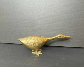 Vintage Brass Duck Figurine