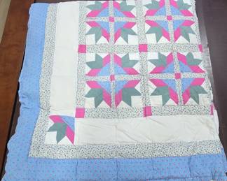 Handmade Eight-Point Star Quilt