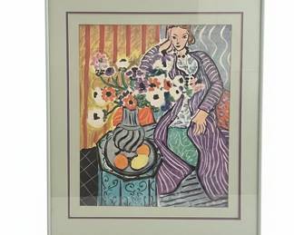 Henri Matisse "Purple Robe and Anemones" Print