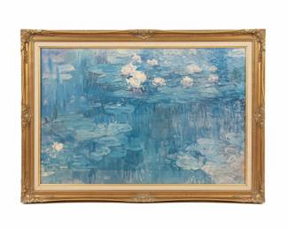 Claude Monet Style Water Lilies Painting