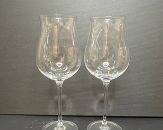 Tulip Shape Crystal Wine Glasses