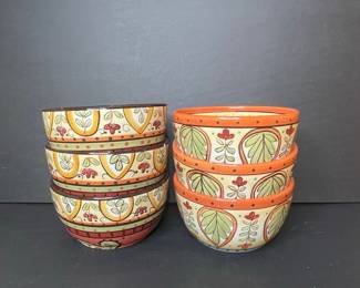 Tabletops Lifestyles Lexi "Espana" Pattern Hand Painted Bowls