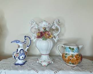 Hand-Painted Italian and Portuguese Ceramic Decorative Pieces (Harrods, Vestal Alcobaça)