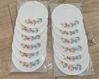 Embroidered Floral Coasters