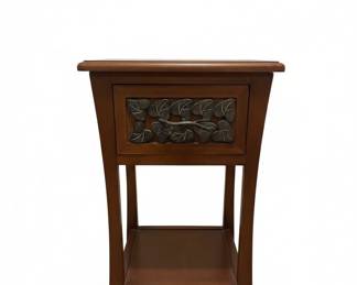 Side Table with Carved Drawer Front