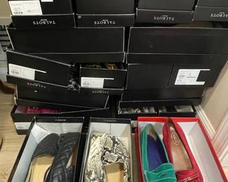 Talbots Women's Loafers - Black Quilted, Snakeskin Print, Red Suede, Green Suede