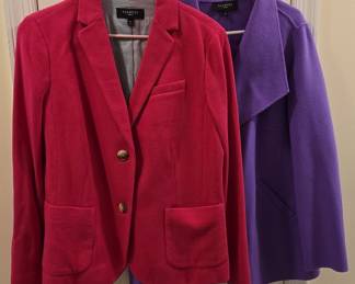 Talbots Women's Corduroy Blazer and Textured Drape Collar Blazer