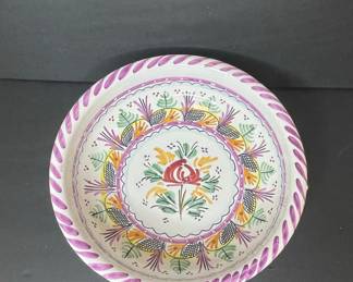 Hand-Painted Quimper Faience Plate