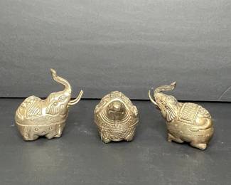 Elephant & Turtle Trinket Boxes