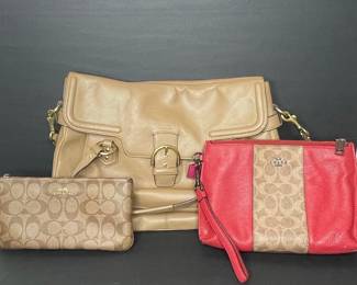 Coach Leather & Canvas Shoulder Bags