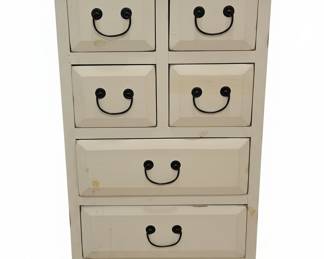 Cream Painted Six-Drawer Chest