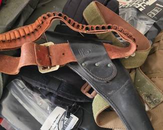 leather holster and bandolier