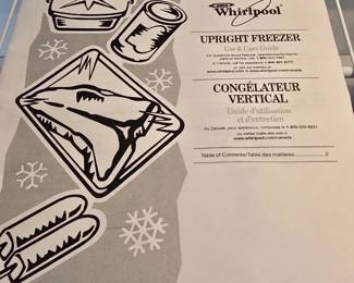 Whirlpool Upright Freezer works great.and has lock and key 