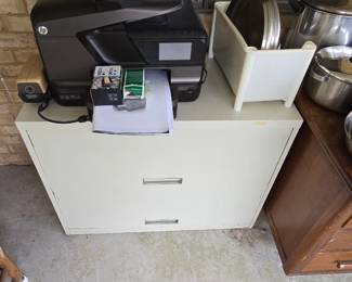 Metal file cabinet printer. Add more.