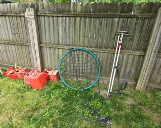 Tree swing, gas cans and more.