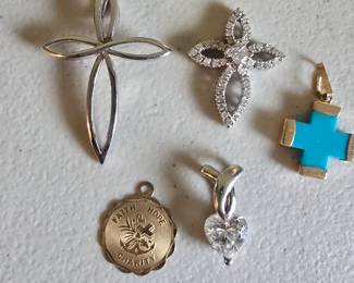 14 Karat, gold charms and pendants.