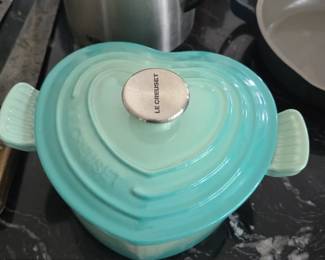 Le Creuset heart cast iron 