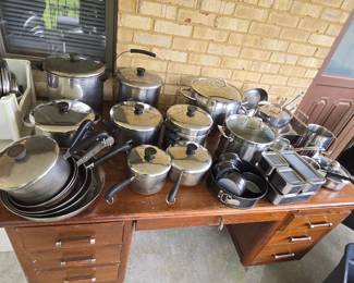 Paul Revere. Pots and pans. And a nice wood desk.